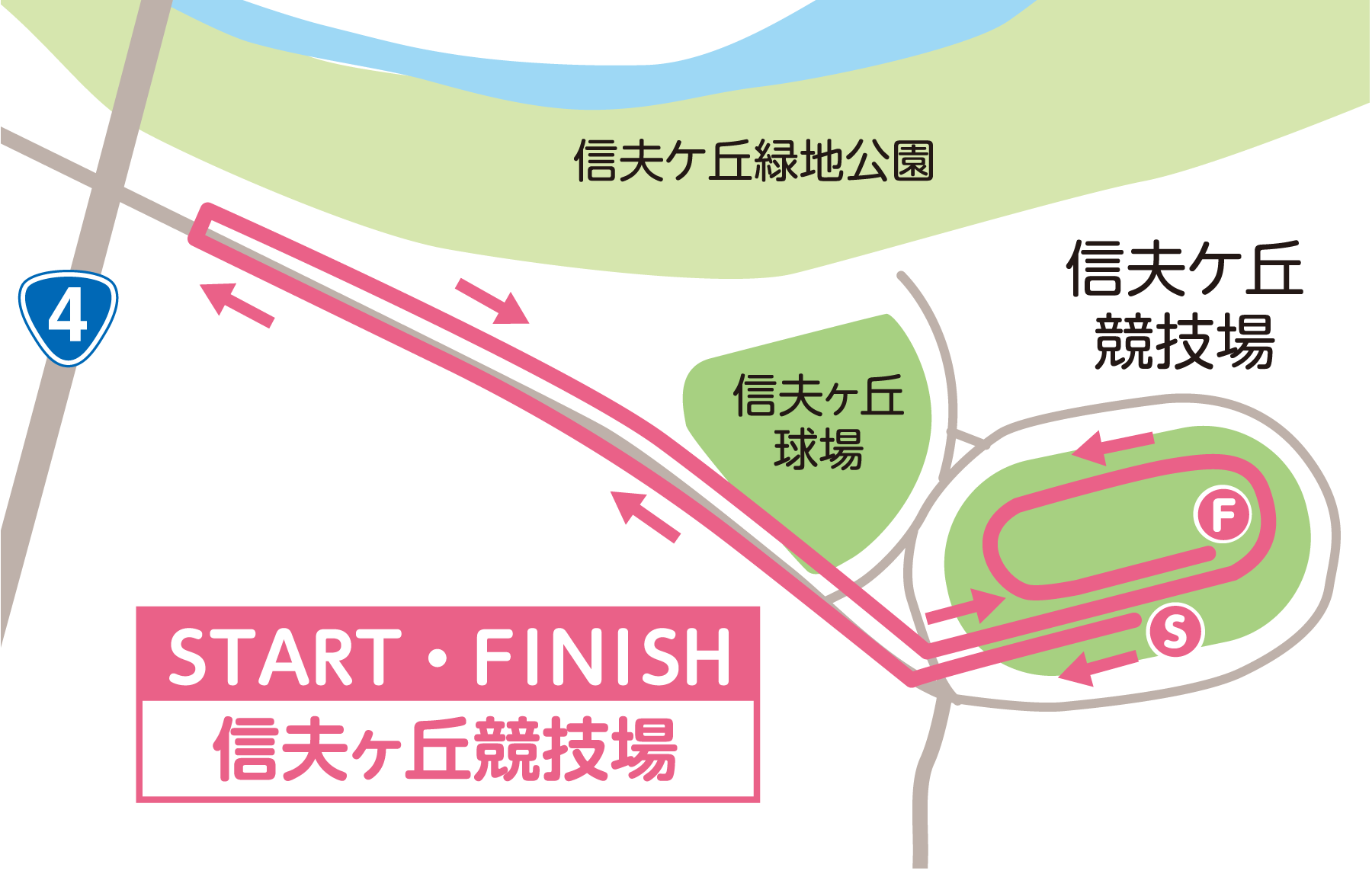 ふくしまシティハーフマラソン2023コースマップ（1.5kmコース）